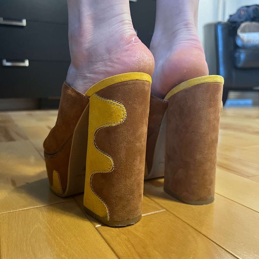 💫✨HP✨💫Suede platform mimosa mules (37.5/7) - Picture 10 of 11